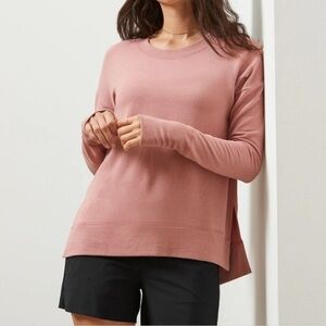 Athleta Coaster Luxe Sweatshirt Palermo Pink Size Large